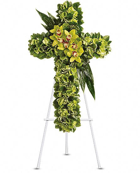 Floral Cross - Funeral Flowers Euroflowers Mississauga – Euro Flowers